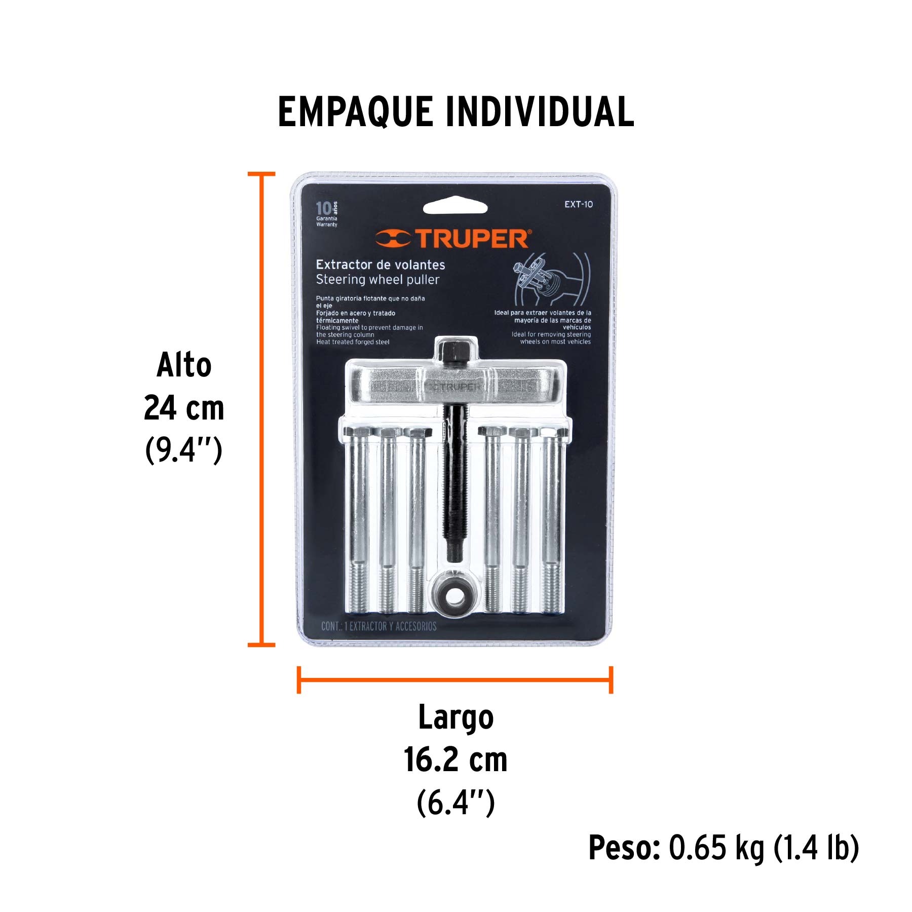 EXTRACTOR DE VOLANTES 11 PIEZAS, TRUPER 14508 - 4