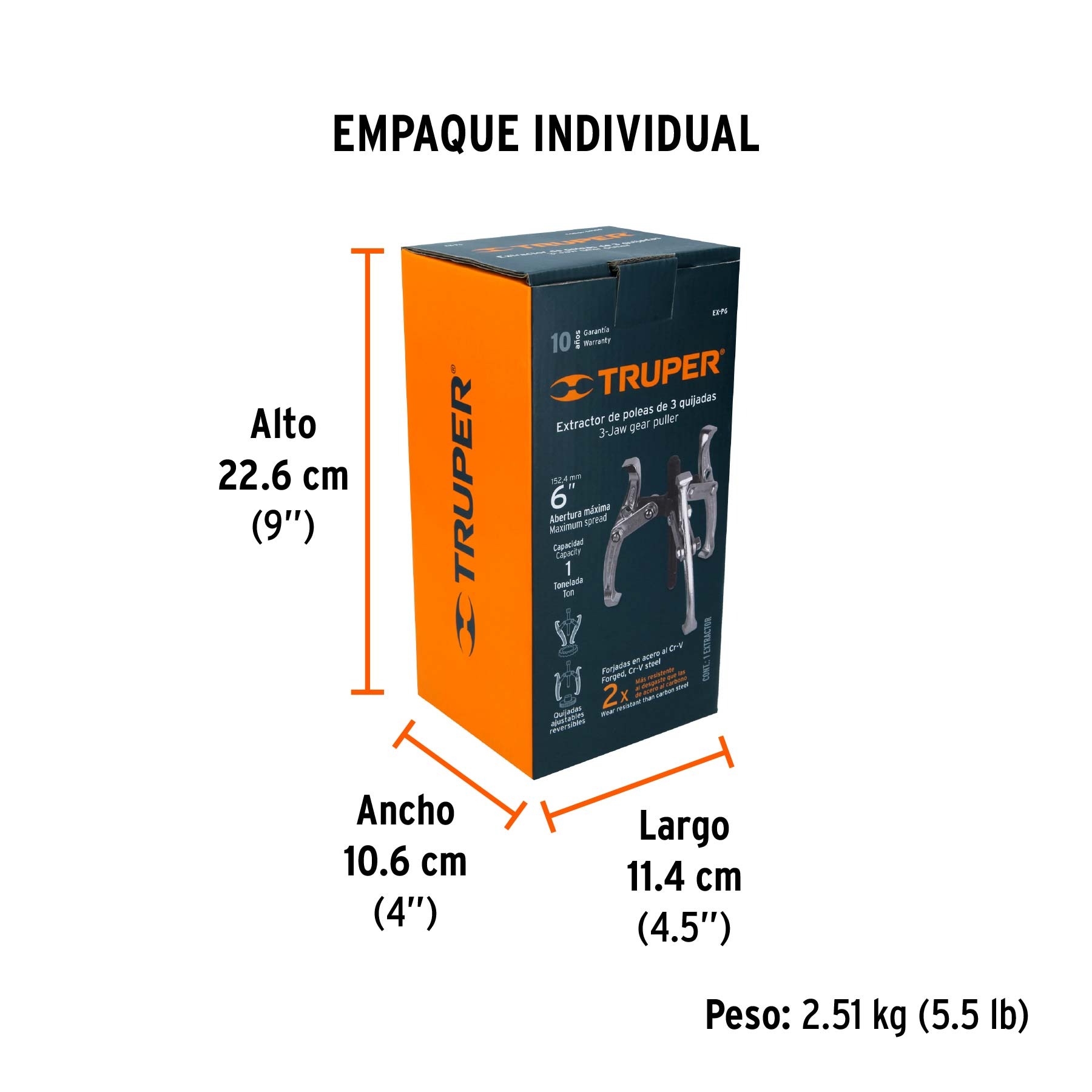 EXTRACTOR DE POLEAS 3 QUIJADAS 6', TRUPER 14506 - 4