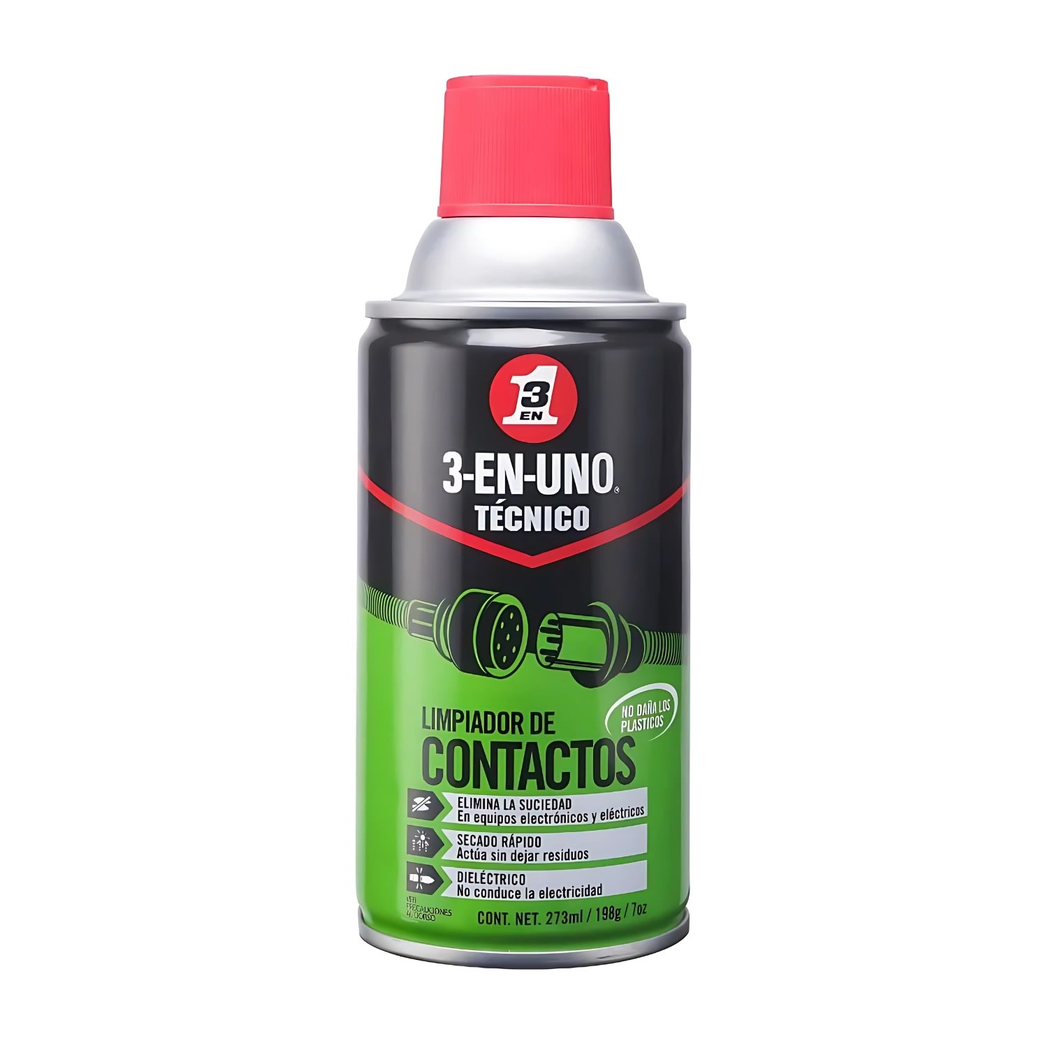 LIMPIA CONTACTOS 3 EN 1 SILICÓN TRANSPARENTE 281 ML - 1