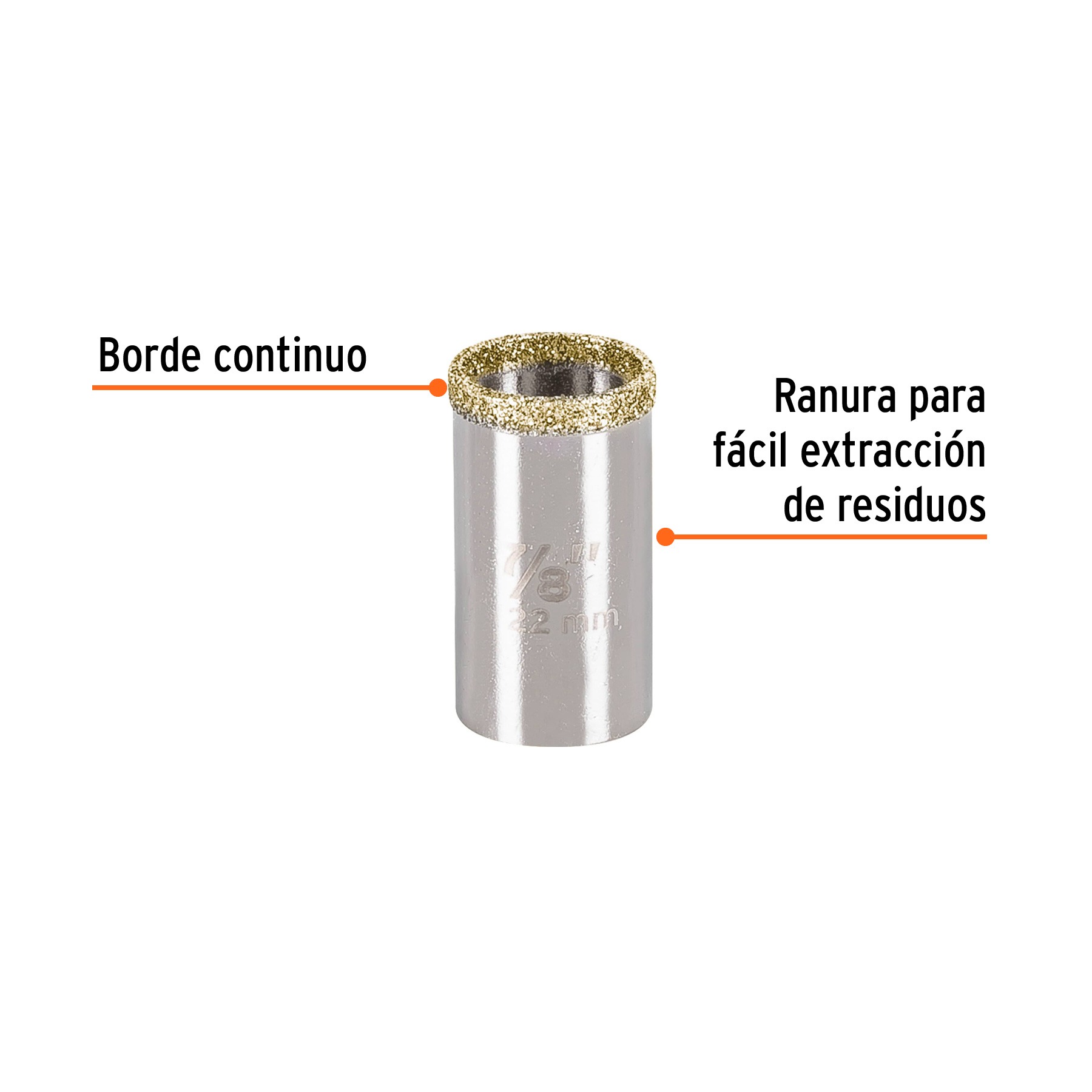 BROCASIERRA DIAMANTE 7/8' BORDE CONTINUO, TRUPER 17125 - 2