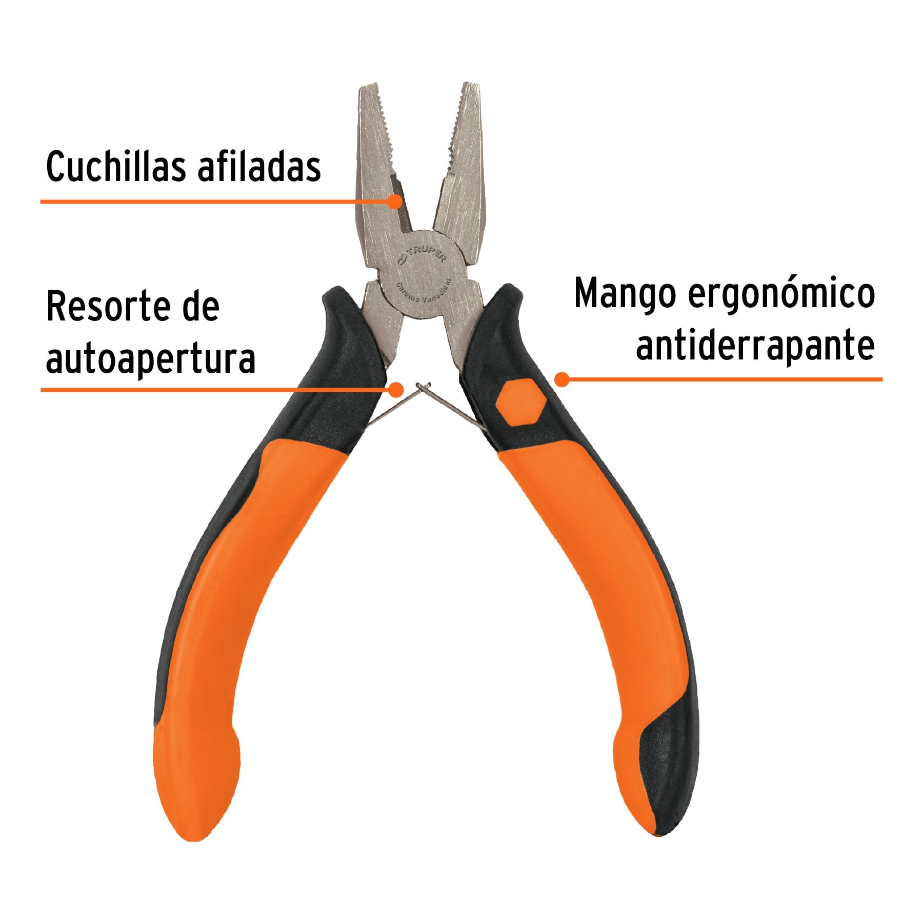 MINI PINZA PARA ELECTRICISTA 5' MANGO COMFORT GRIP, TRUPER 17371 - 2