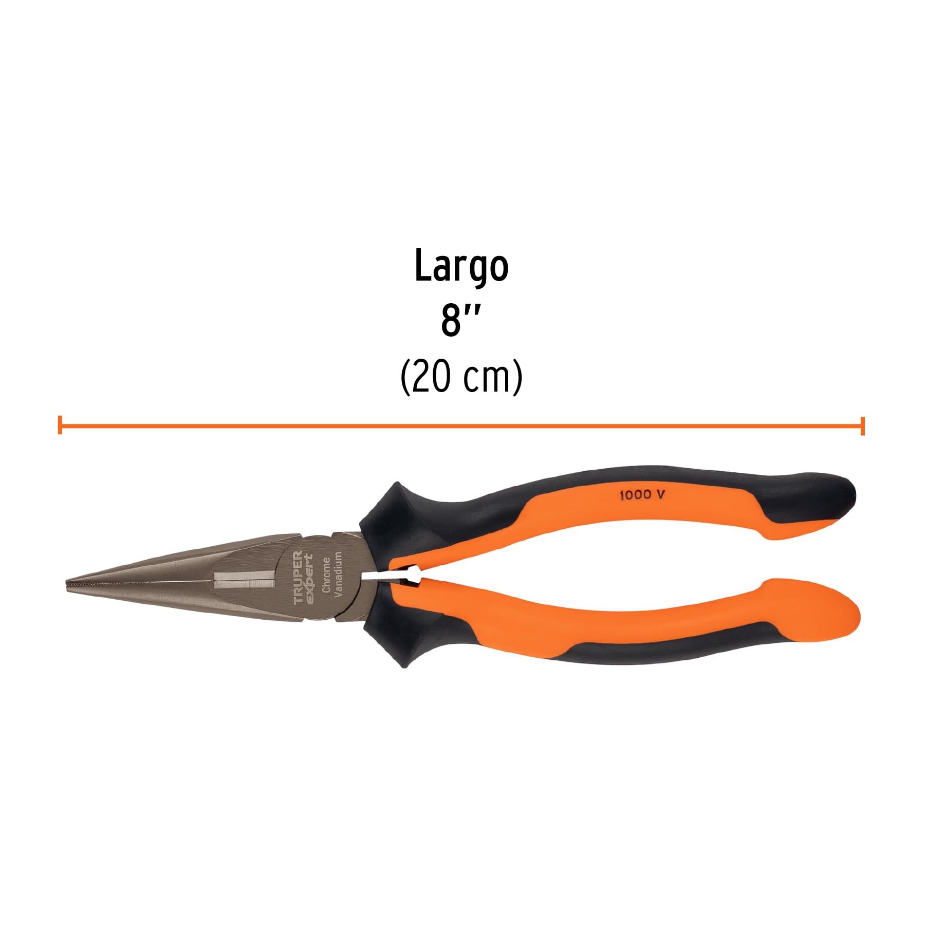 ALICATE PINZA PUNTA Y CORTE 8' MANGO COMFORT GRIP, TRUPER 17336 - 3
