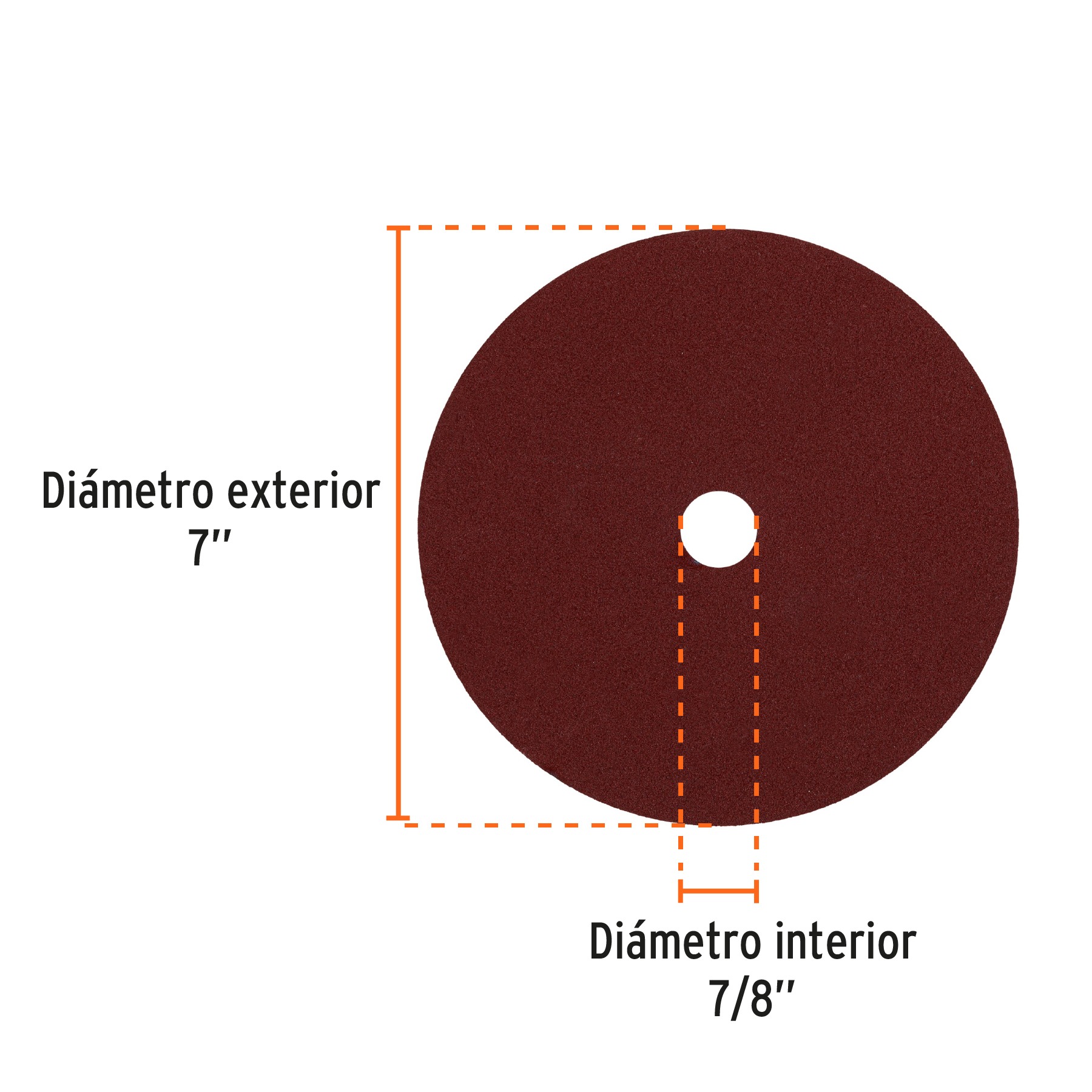 DISCO DE LIJA DE 7' CON RESPALDO DE FIBRA, GRANO 120, TRUPER 100163 - 2