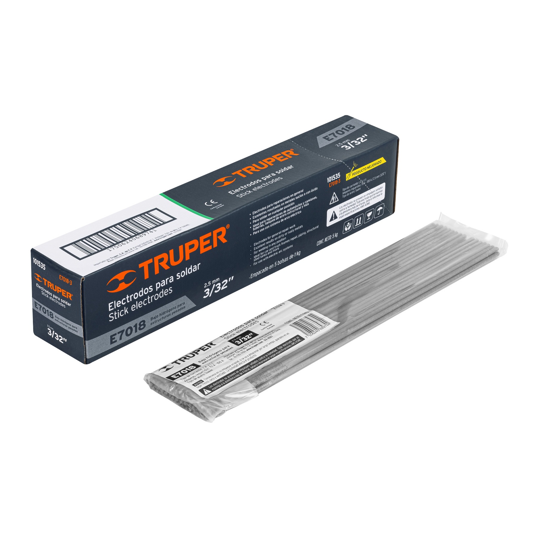 BOLSA CON 1 KG DE ELECTRODOS 7018 DE 3/32', TRUPER 101535 - 3