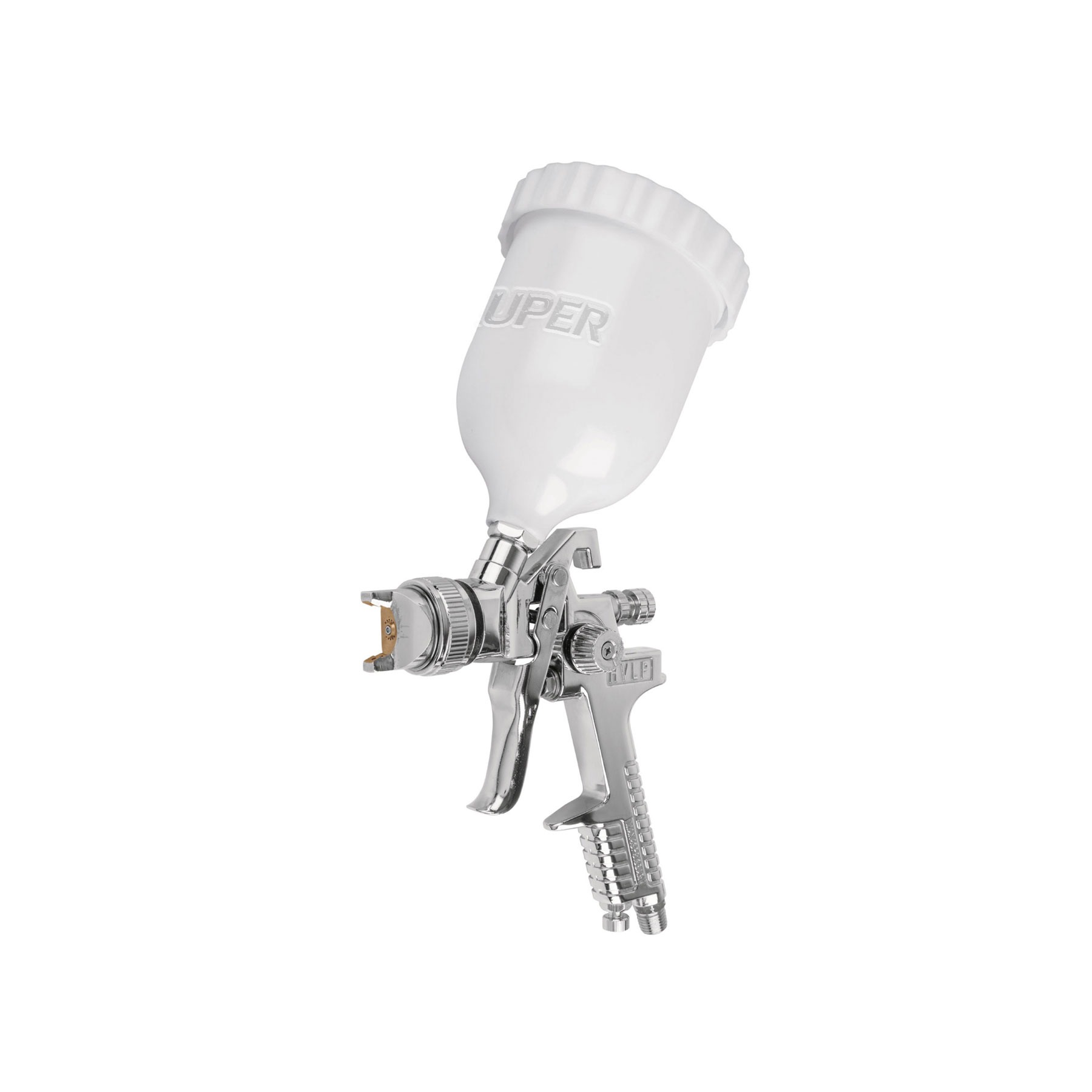 PISTOLA PARA PINTAR GRAVEDAD HVLP VASO PLÁSTICO 1.4 MM, TRUPER 12128 - 1