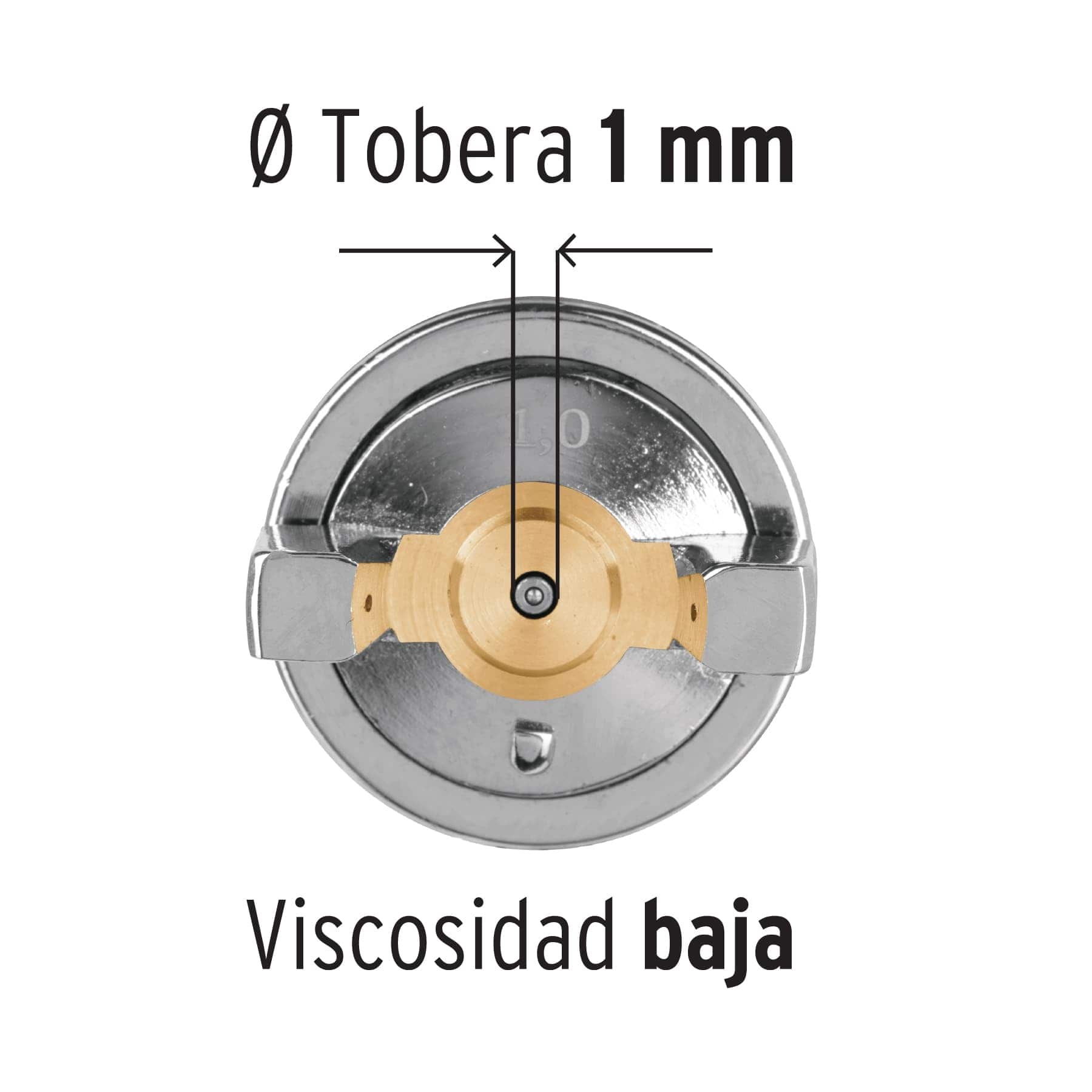 PISTOLA PARA RETOQUE GRAVEDAD HVLP VASO PLÁSTICO 1 MM, TRUPER 11097 - 4
