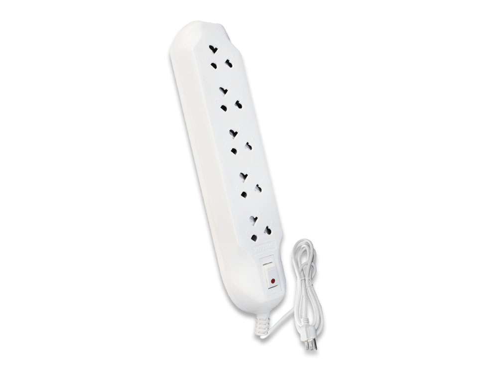 SUPRESOR DE PICOS 5 TOMAS 10A CON INTERRUPTOR ON/OFF 3 M OPALUX OP-305 - 1