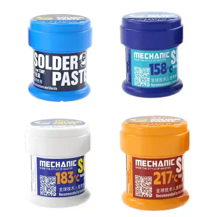 ESTAÑO EN PASTA PARA SOLDAR 4 EN 1 MECHANIC 50 G (138°C / 158°C / 183°C / 217°C) - 1