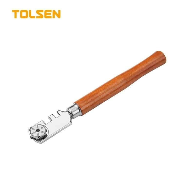 CORTA VIDRIO CON MANGO DE MADERA 130 MM TOLSEN 41030 - 1