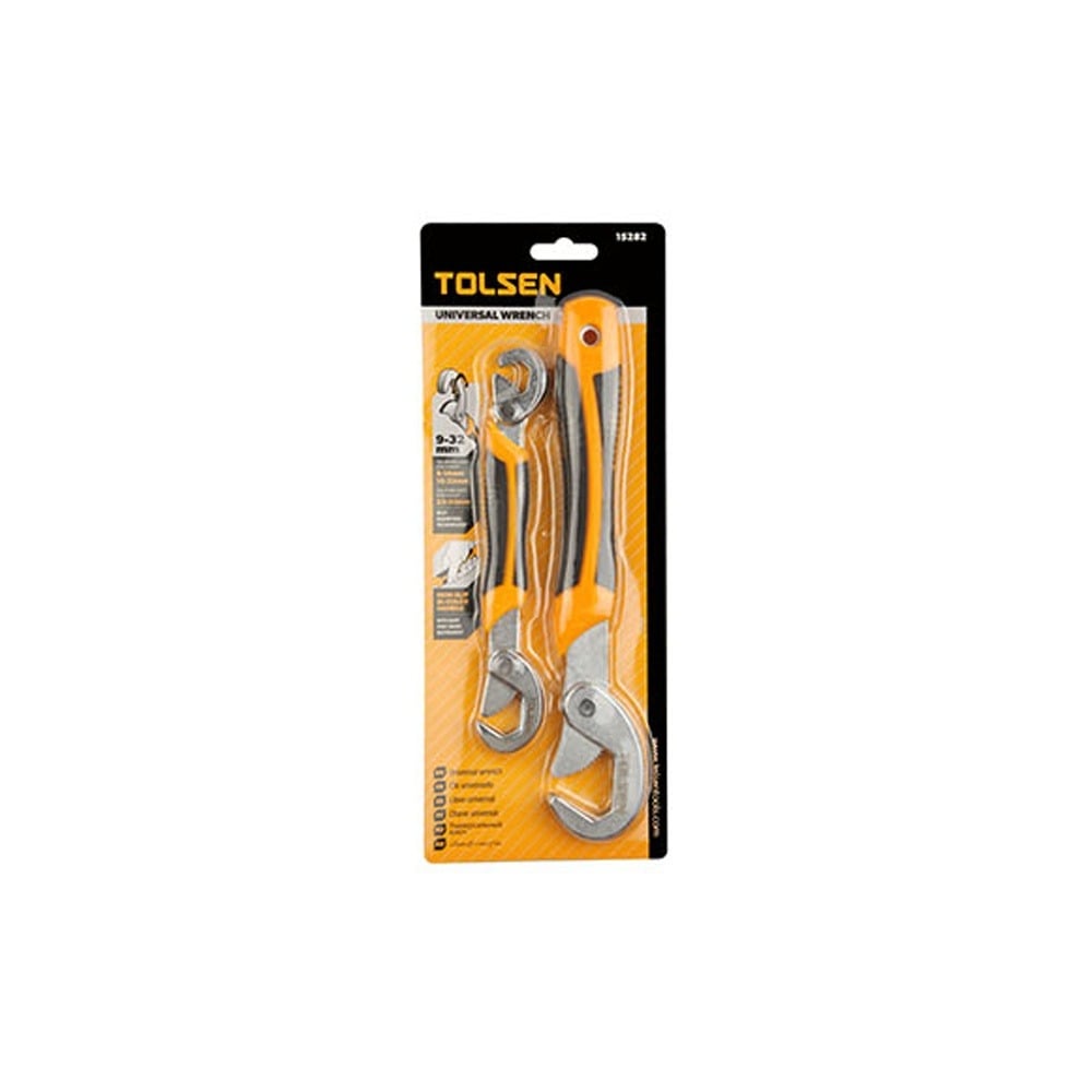 JUEGO DE 2 LLAVES UNIVERSALES AJUSTABLES 9-32 MM TOLSEN 15282 - 2