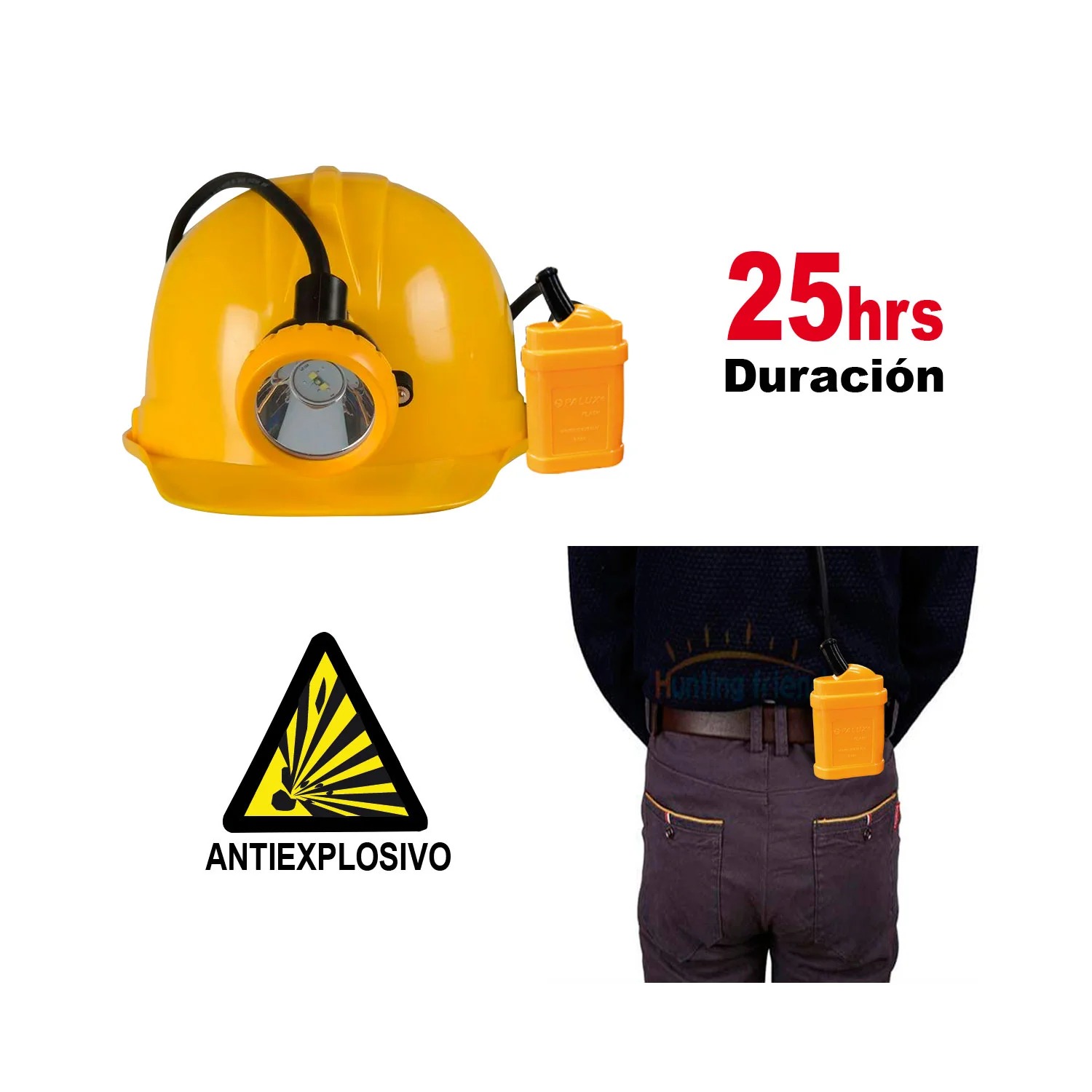 LINTERNA PARA MINERO PORTÁTIL RECARGABLE LED OPALUX KJ4.2LM - 2