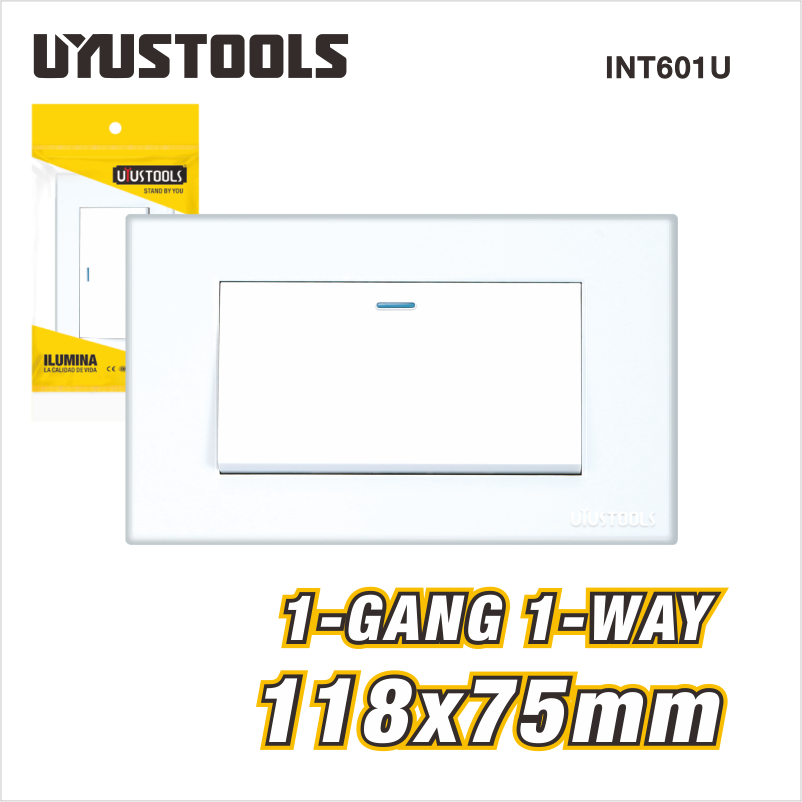 INTERRUPTOR EMPOTRABLE SIMPLE BLANCO UYUSTOOLS INT601U - 1