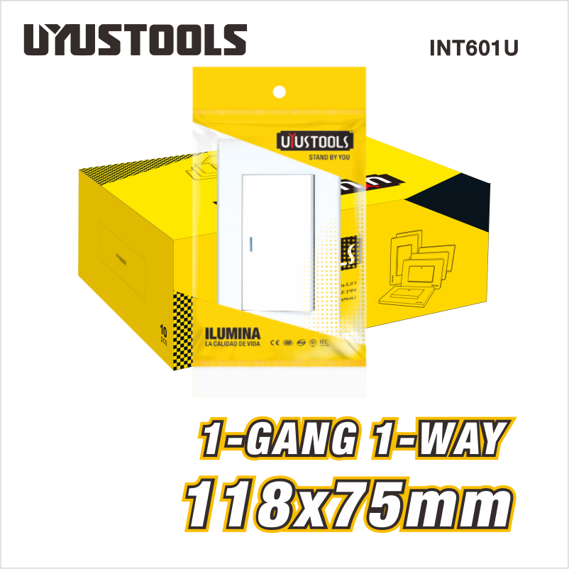 INTERRUPTOR EMPOTRABLE SIMPLE BLANCO UYUSTOOLS INT601U - 3