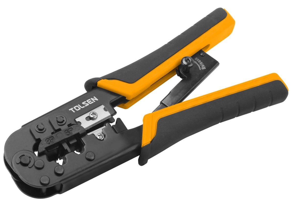 ALICATE CRIMPING PARA CABLE DE RED Y TELEFONÍA TOLSEN 38054 - 1