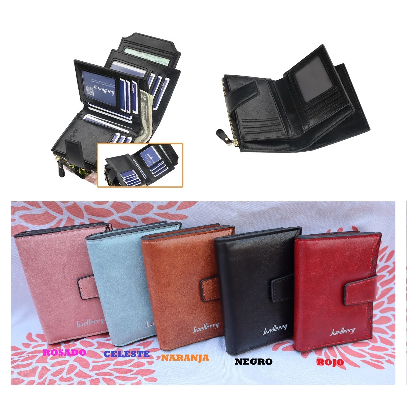 BILLETERA COMPACTA PARA MUJERES MARCA BAELLERRY - 3