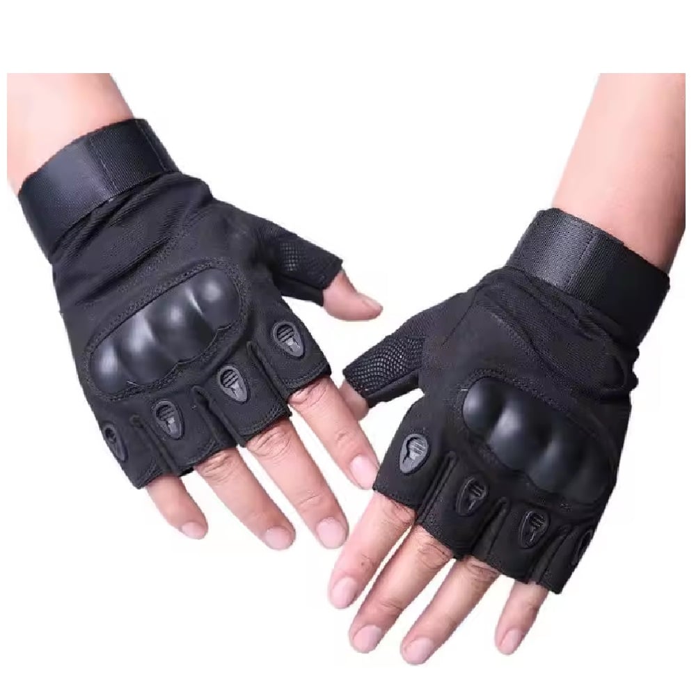 GUANTES TÁCTICOS CORTOS CON NUDILLOS REFORZADOS - 1