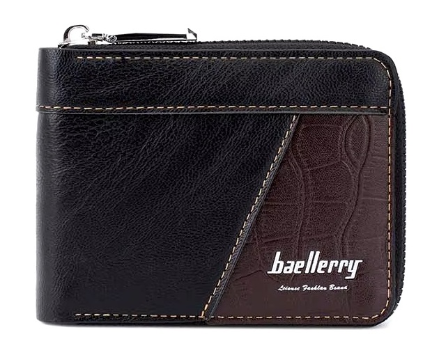 BILLETERA DE HOMBRE BAELLERRY DELGADA DISEÑO COCODRILO - 1