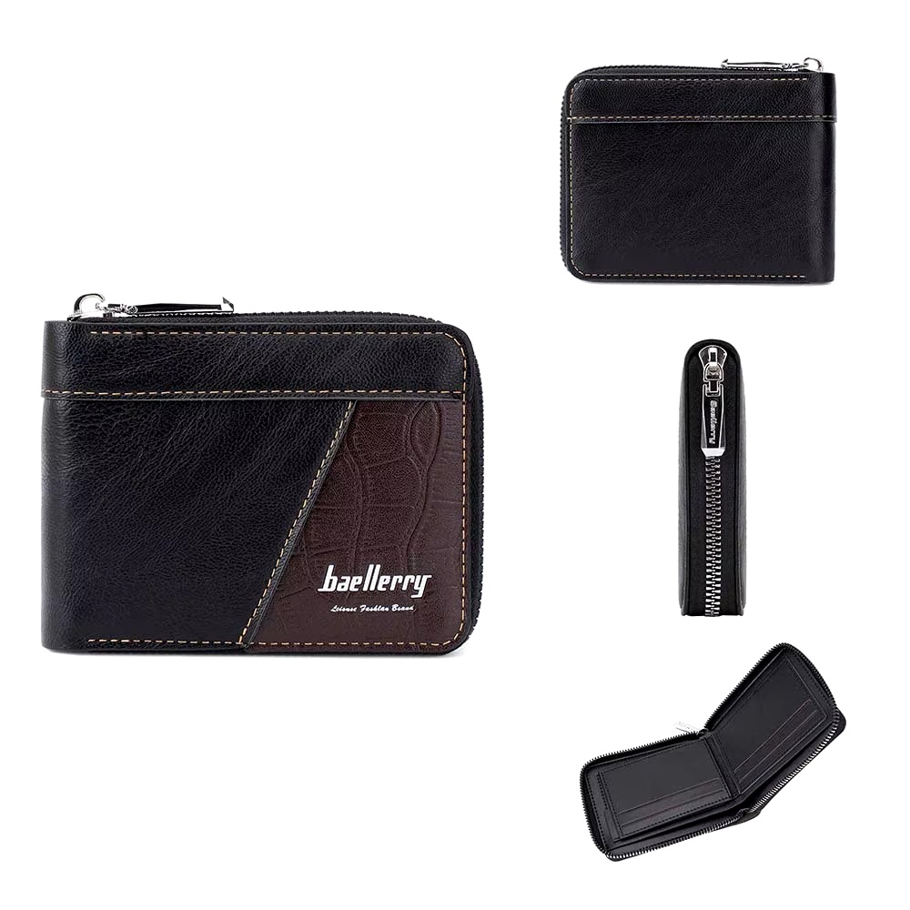 BILLETERA DE HOMBRE BAELLERRY DELGADA DISEÑO COCODRILO - 2
