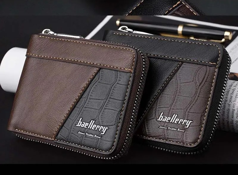 BILLETERA DE HOMBRE BAELLERRY DELGADA DISEÑO COCODRILO - 4