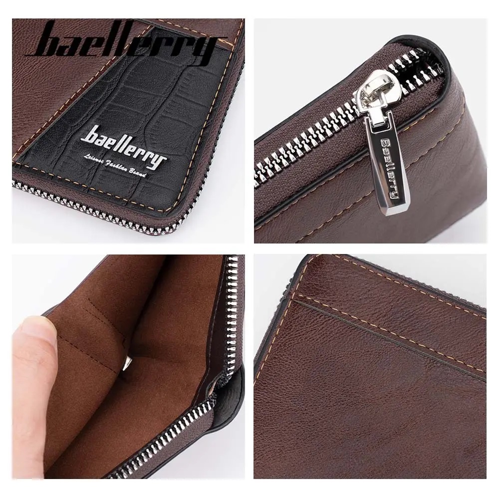 BILLETERA DE HOMBRE BAELLERRY DELGADA DISEÑO COCODRILO - 6