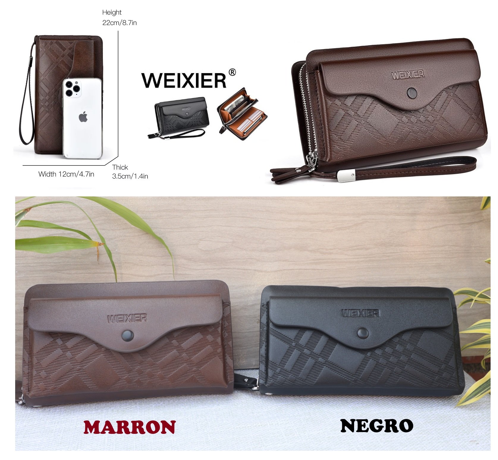 BILLETERA DE MANO PARA HOMBRE - WEIXIER - 3