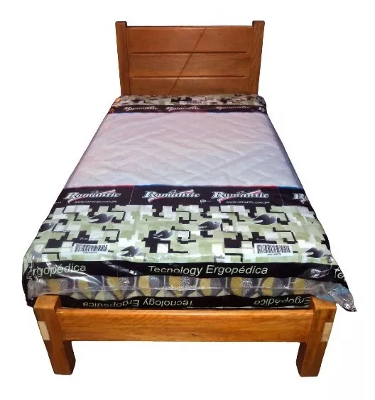 CAMA DE MADERA 2 PLAZAS (NO INCLUYE COLCHÓN) - 1