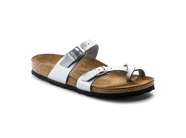SANDALIAS UNISEX BIRKENSTOCK PLATEADO MAYARI BIRKO FLOR REGULAR - 2