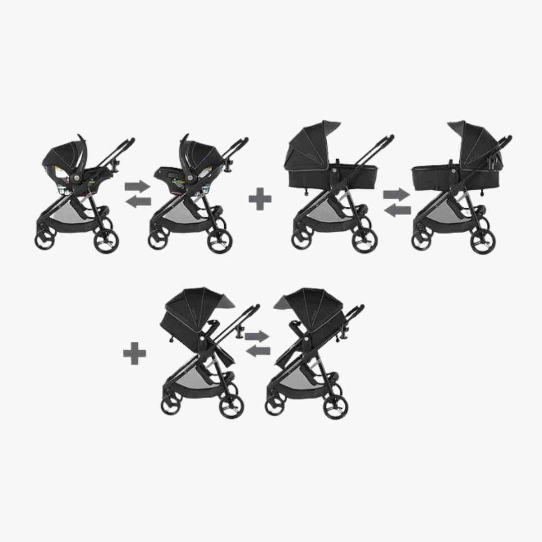 COCHES JOGGER TRAVEL SISTEM PARA BEBÉ «MYRIA LX» SLATE GREY - 2