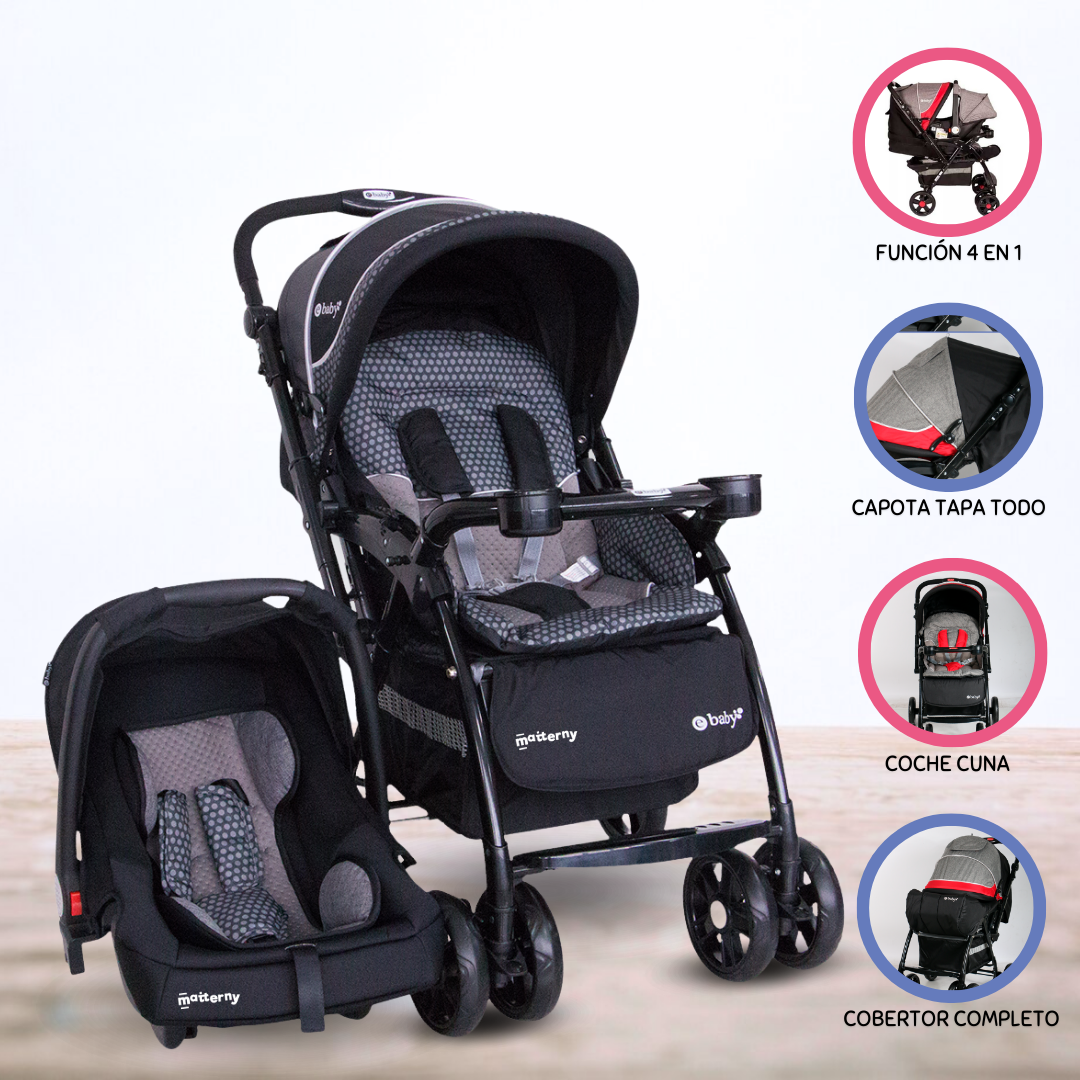 COCHE CUNA TRAVEL SISTEM PARA BEBÉ «BRAVIAR» BLUE - 1
