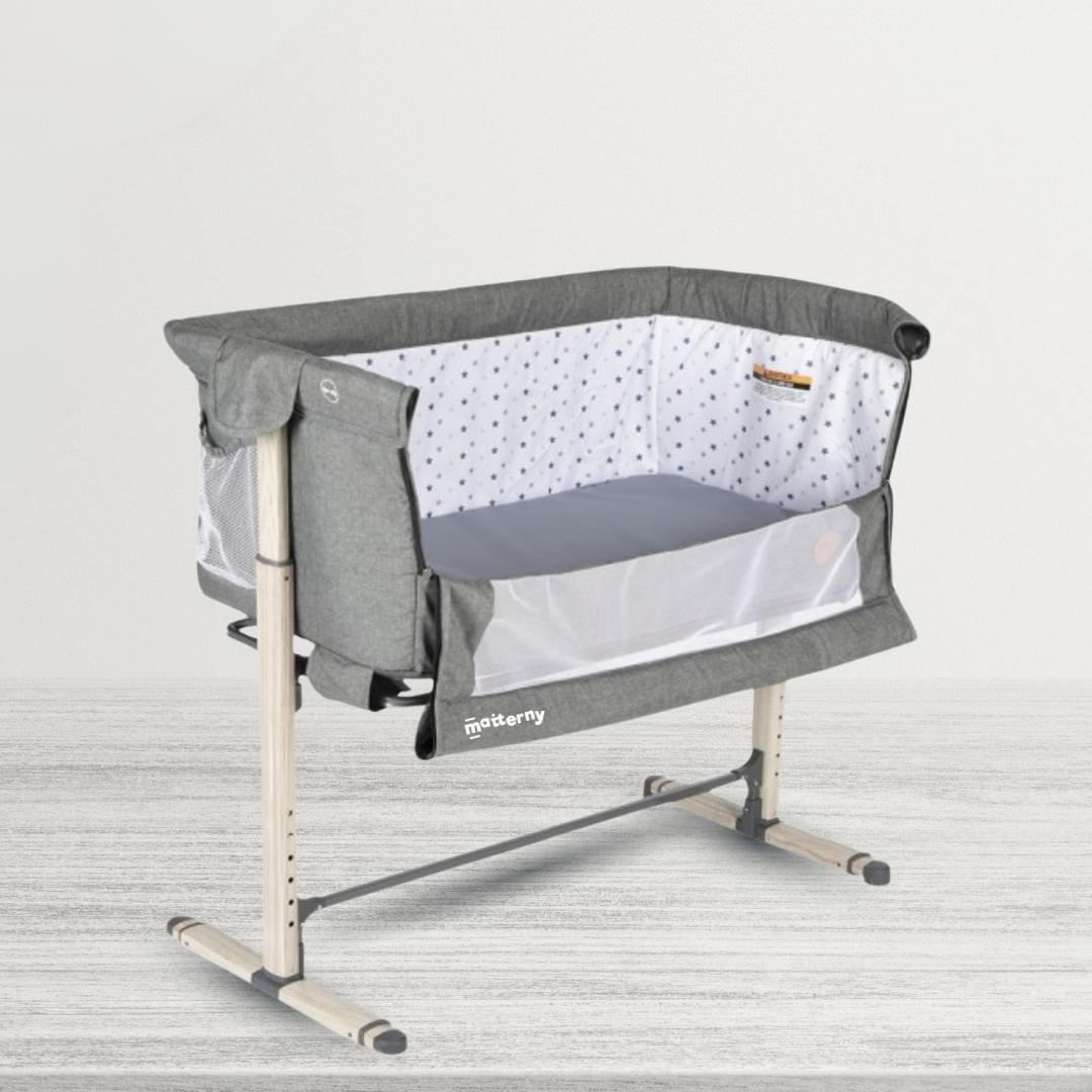 CUNA INFANTI BETTER TOGETHER ALGODÓN GRIS COLECHO PARA BEBÉS - 2