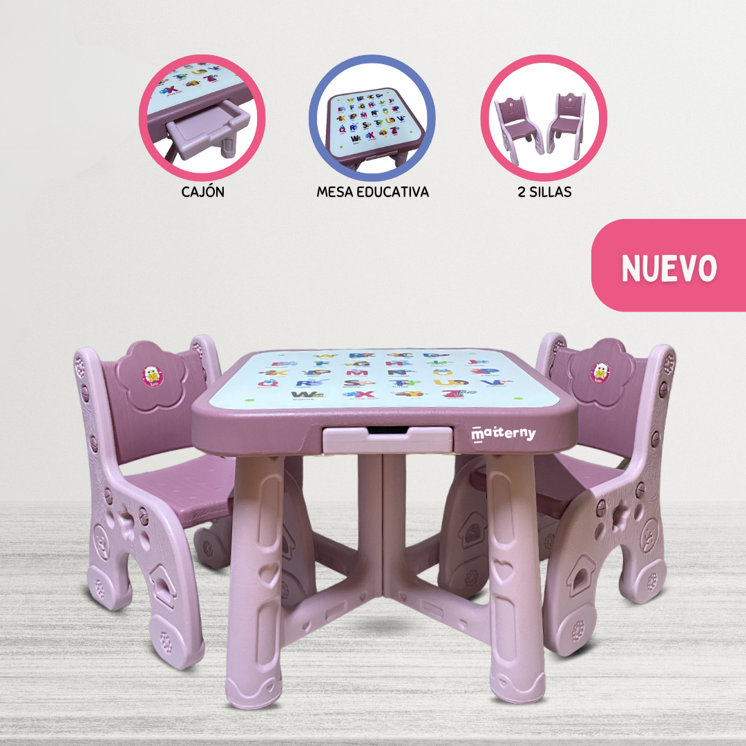 SILLA ESCRITORIO 3 EN 1 DOUX BEBE «CHILDESK» PINK - 1