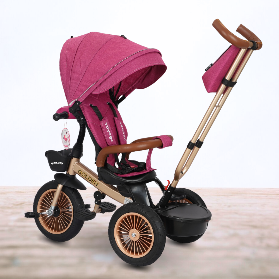 TRICICLO GIRATORIO VOYAGE GOLDEN PINK - 2