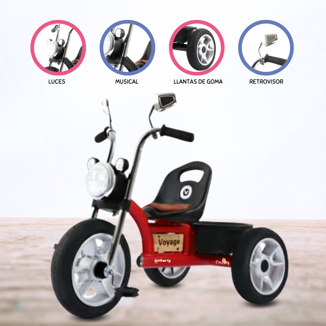 TRICICLO MUSICAL VOYAGE «CHAVITO» RED - 1