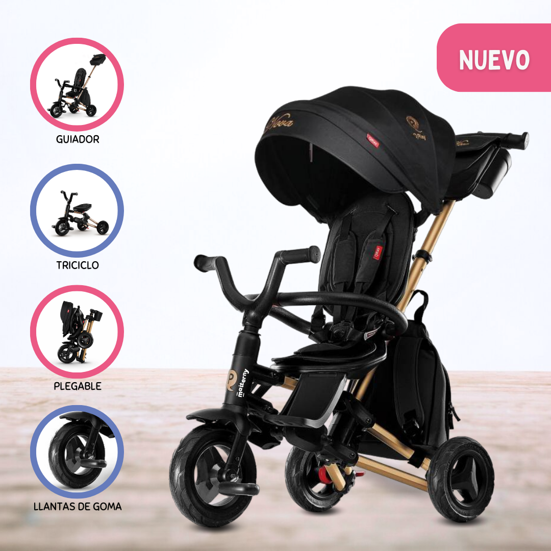 TRICICLO GUIADOR PLEGABLE PARA NIÑOS «NOVA» GOLDEN - 1