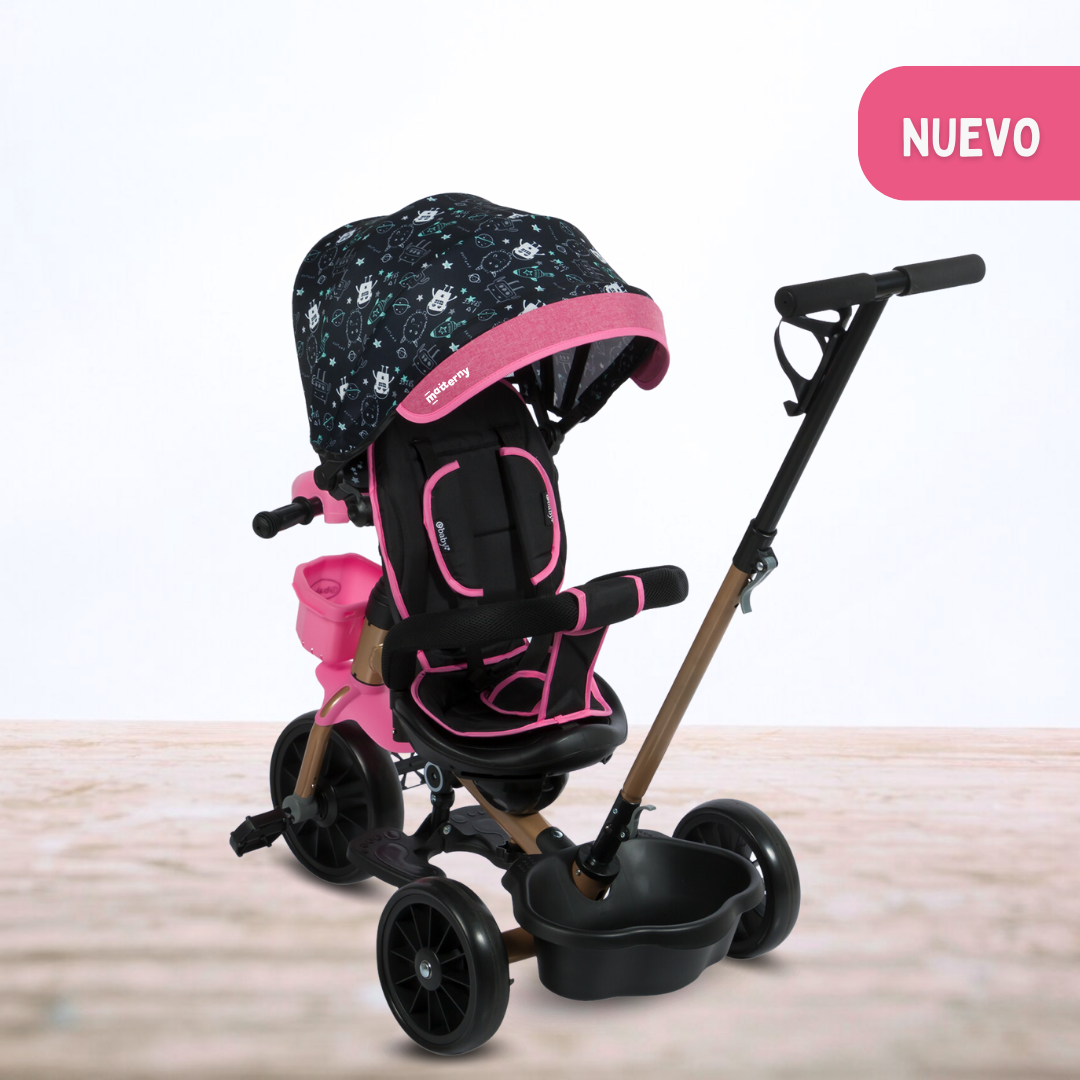 TRICICLO GUIADOR CON BLUETOOTH PARA NIÑOS «ROY» PINK - 2
