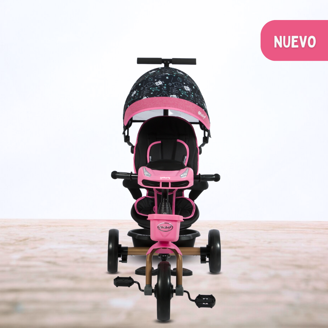 TRICICLO GUIADOR CON BLUETOOTH PARA NIÑOS «ROY» PINK - 3