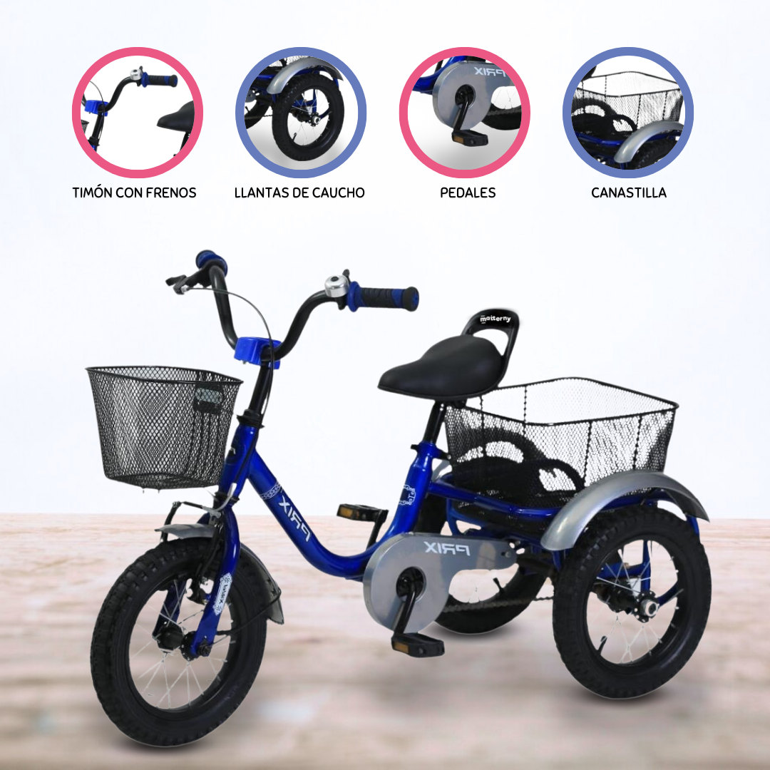 TRICICLO CHAVO CON CADENA BABYGO «CADENA» RED - 1