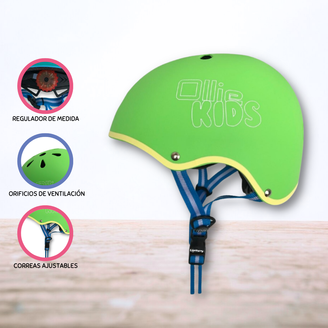 CASCO PROTECTOR REGULABLE PARA NIÑO »XS OLLIE KIDS» PINK - 1