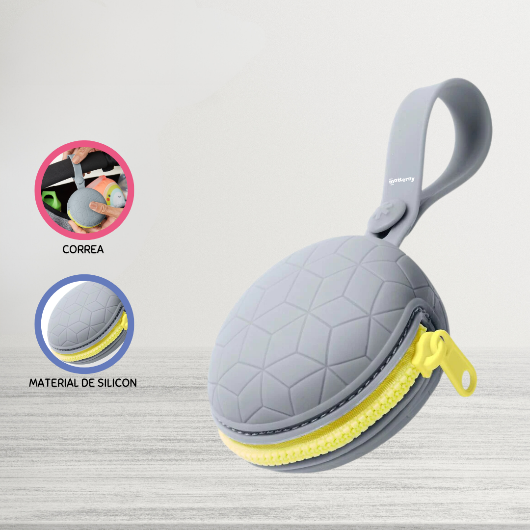 PORTA CHUPON SKIP-HOP SILICONA «SUCKER» GRAY - 1