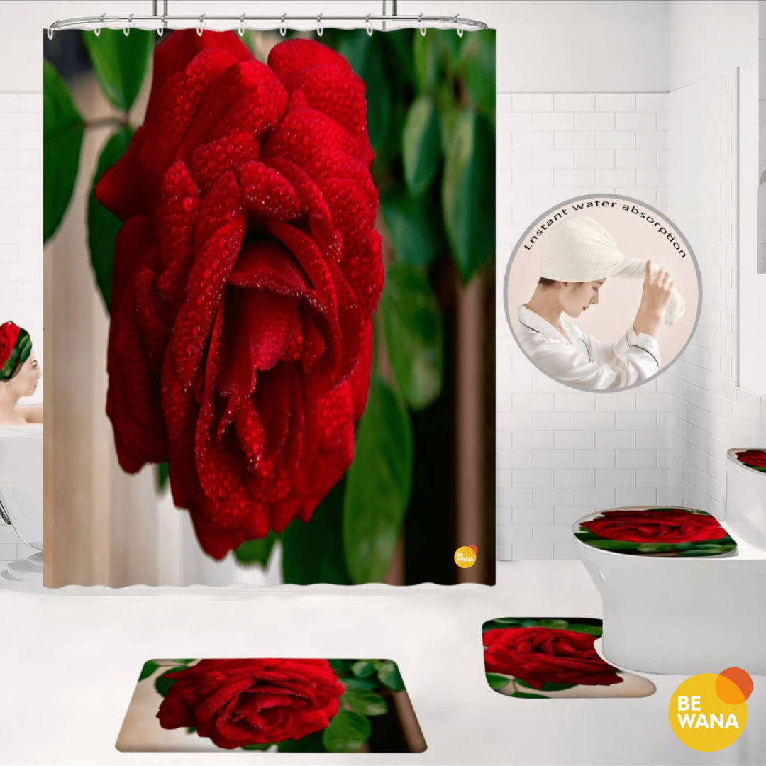 JUEGO BAÑO CUZKA MULTICOLOR LUJOSO 7 PIEZAS DECORATIVAS - 1