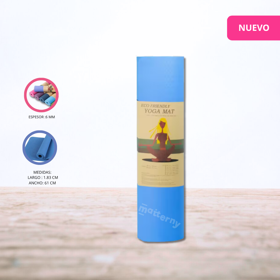 MANTA PARA YOGA ANTIDESLIZANTE EVERBEST «FITNESS» BLUE - 1