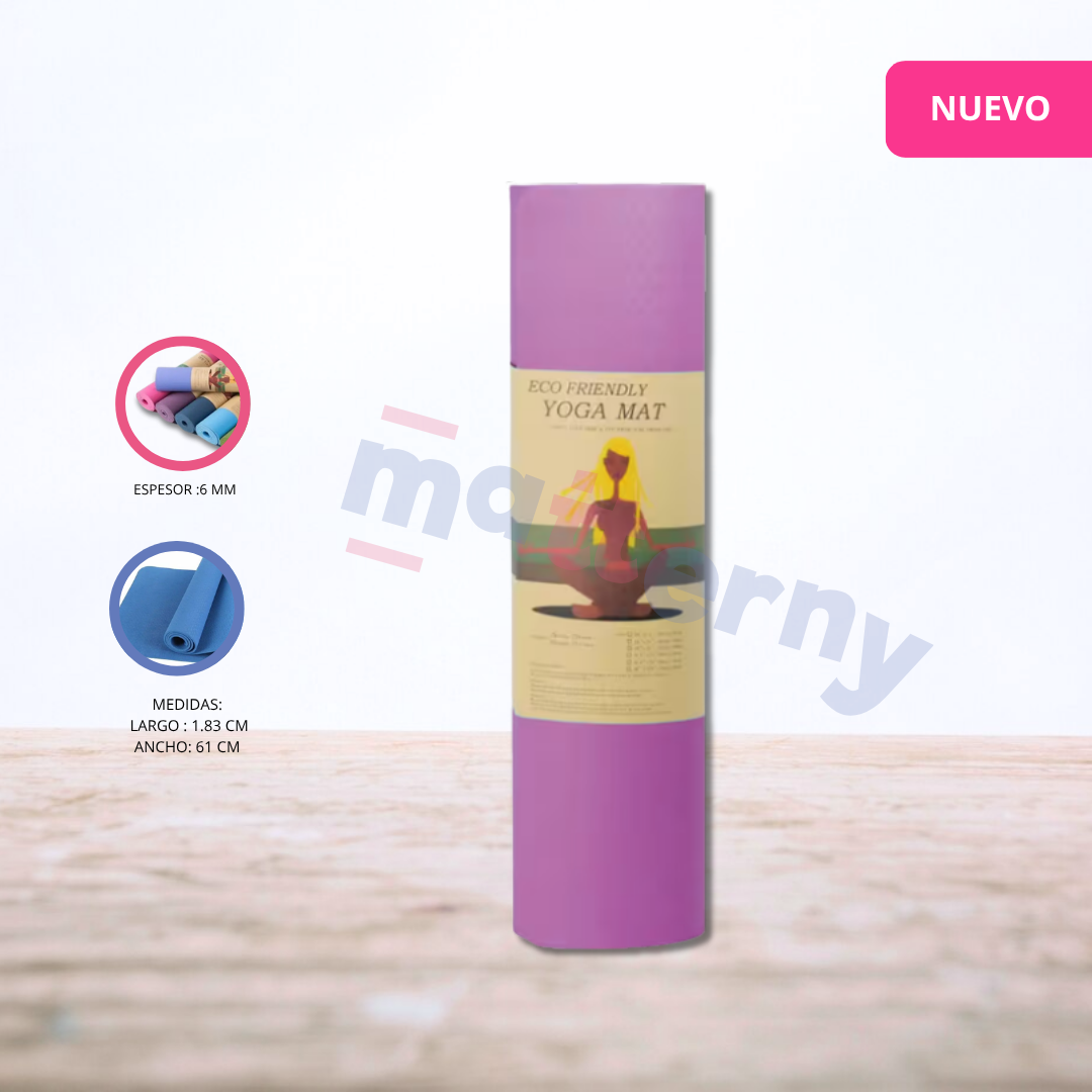 MANTA DE YOGA ANTIDESLIZANTE EVERBEST «FITNESS» PURPLE - 1