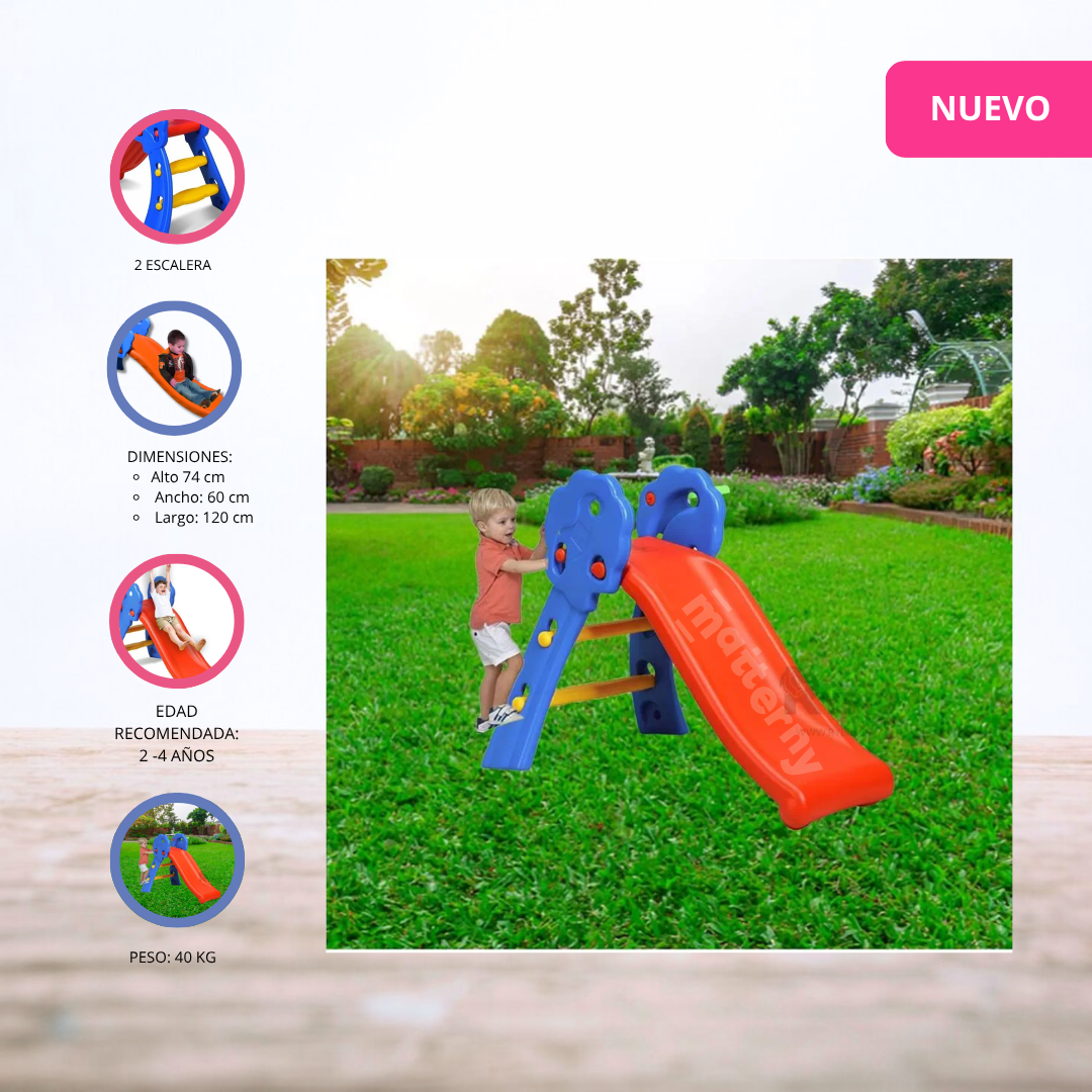 TOBOGÁN CON CANASTO PARA NIÑOS EVERBEST «RIDERE» RED - 2
