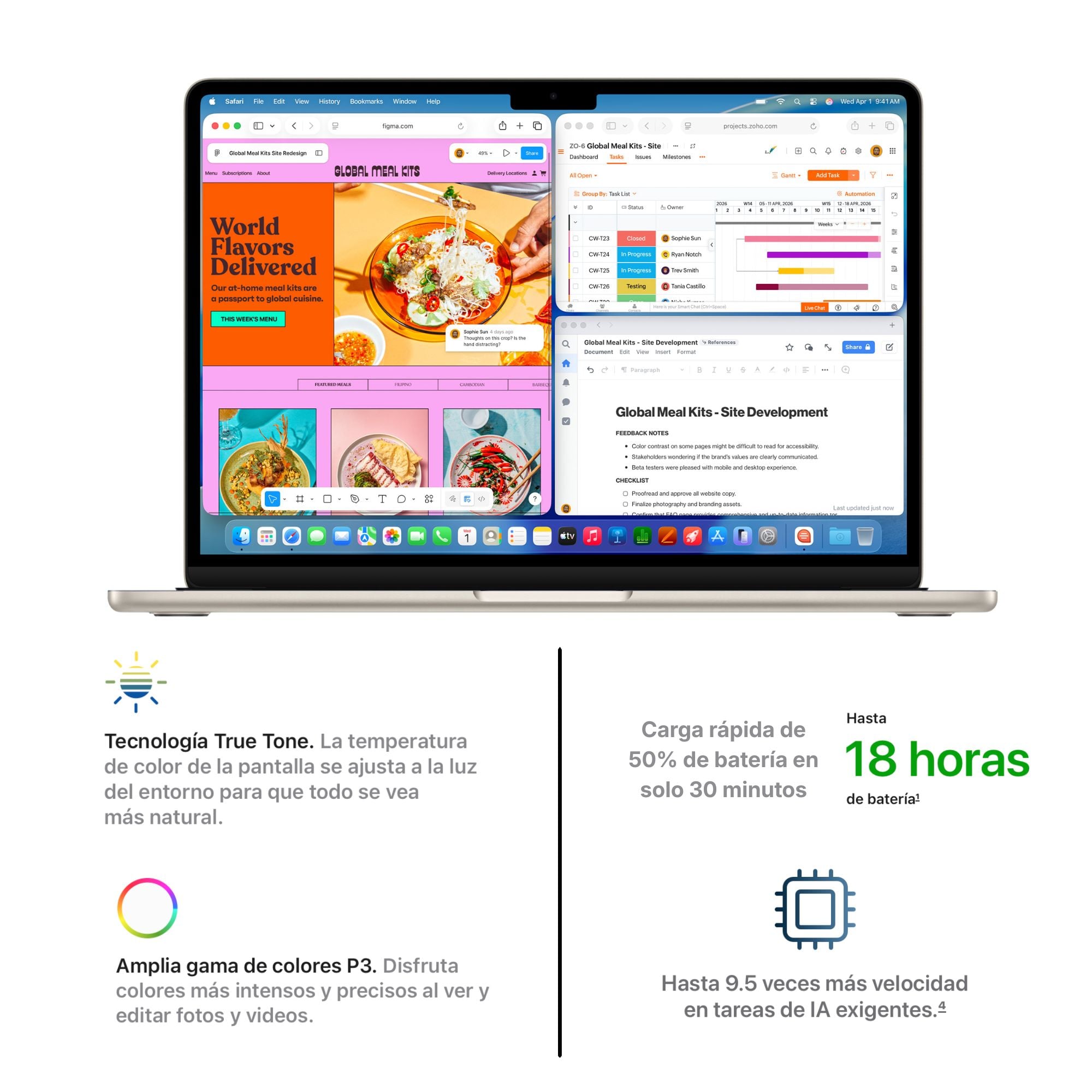 MACBOOK AIR APPLE DE 13' | CHIP M5 | 16GB RAM + 512GB SSD | TECLADO INGLÉS - STARLIGHT - 4