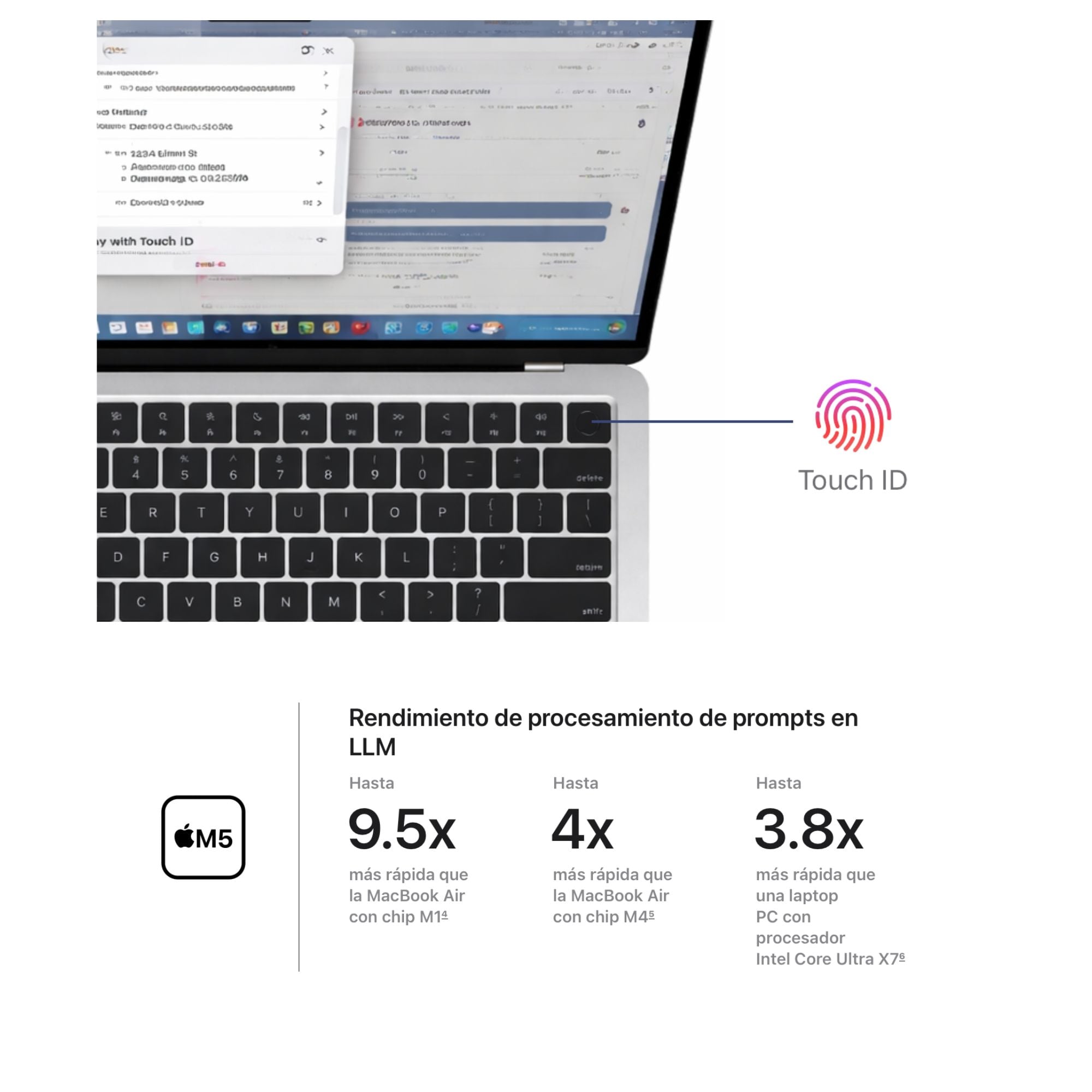 MACBOOK AIR APPLE DE 13' | CHIP M5 | 16GB RAM + 512GB SSD | TECLADO INGLÉS - SILVER - 2