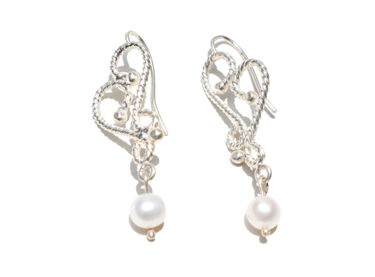 ARETE VINTAGE CON PERLA DE RIO - 1