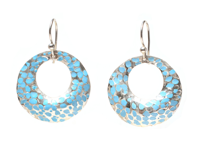 ARETES ARGOLLAS FRESCURA TURQUESA EN PLATA 950 - 3