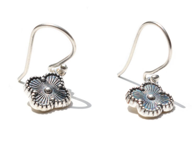 ARETE TREBOL TIPO VAN CLEEF PLATA LEY 950 - 1