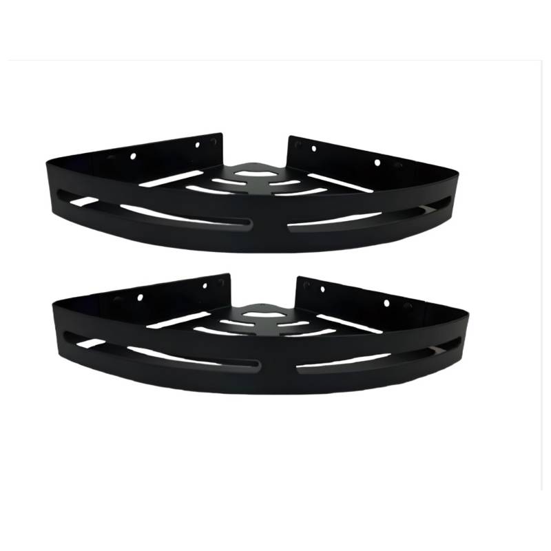 ESQUINERO ORGANIZADOR DUCHA- COCINA NEGRO ACERO PACK 2 UNIDADES - 1