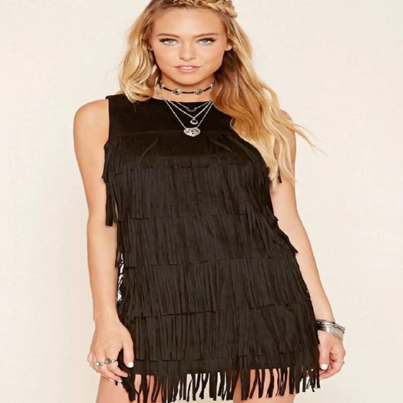 VESTIDO MUJER FOREVER21 NEGRO FOREVER 21 FLECOS - 3